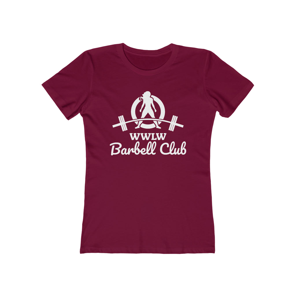 Barbell Club - Women's The Boyfriend Tee - White Logo