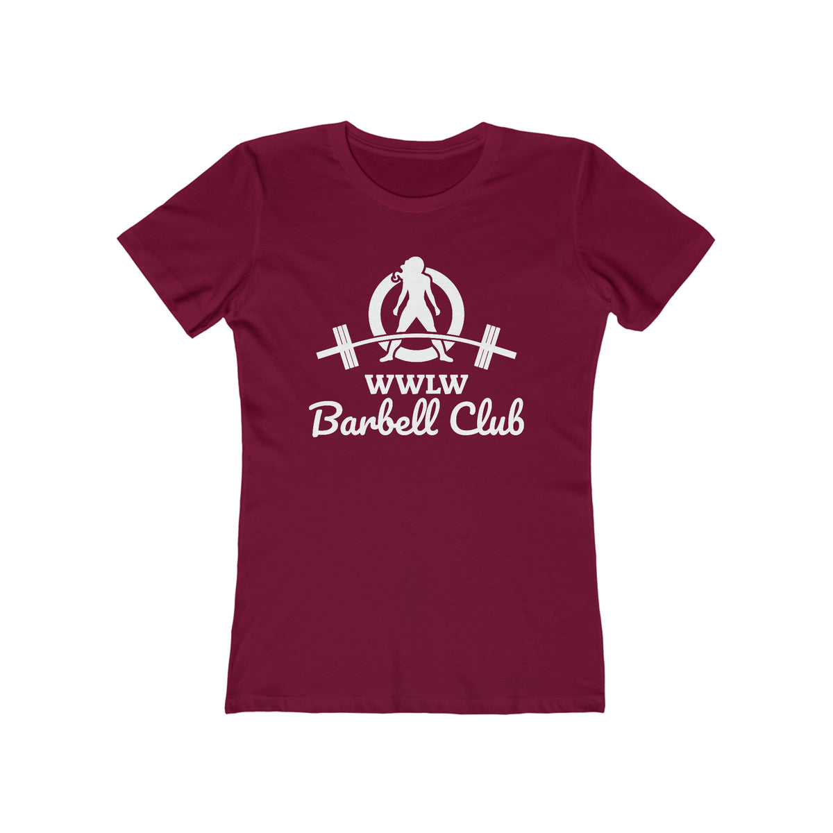 Barbell Club - Women's The Boyfriend Tee - White Logo
