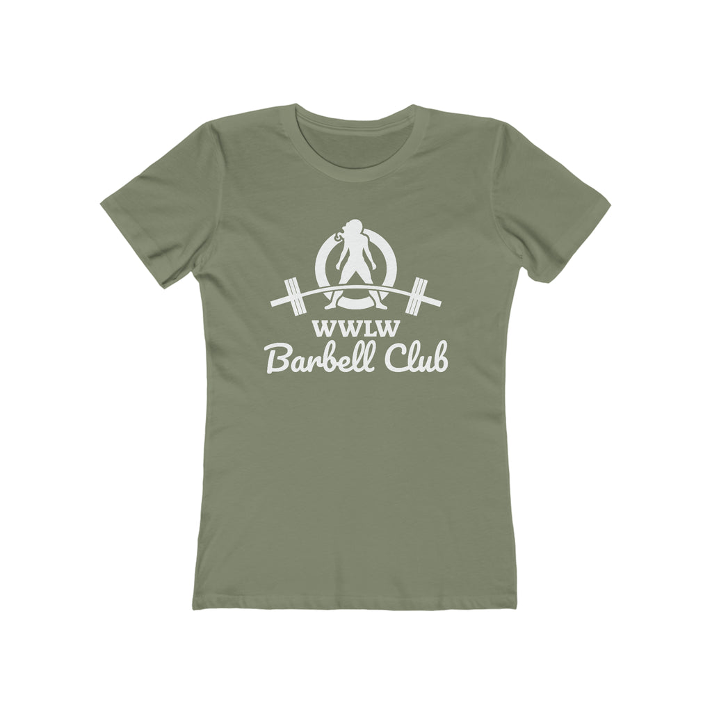 Barbell Club - Women's The Boyfriend Tee - White Logo