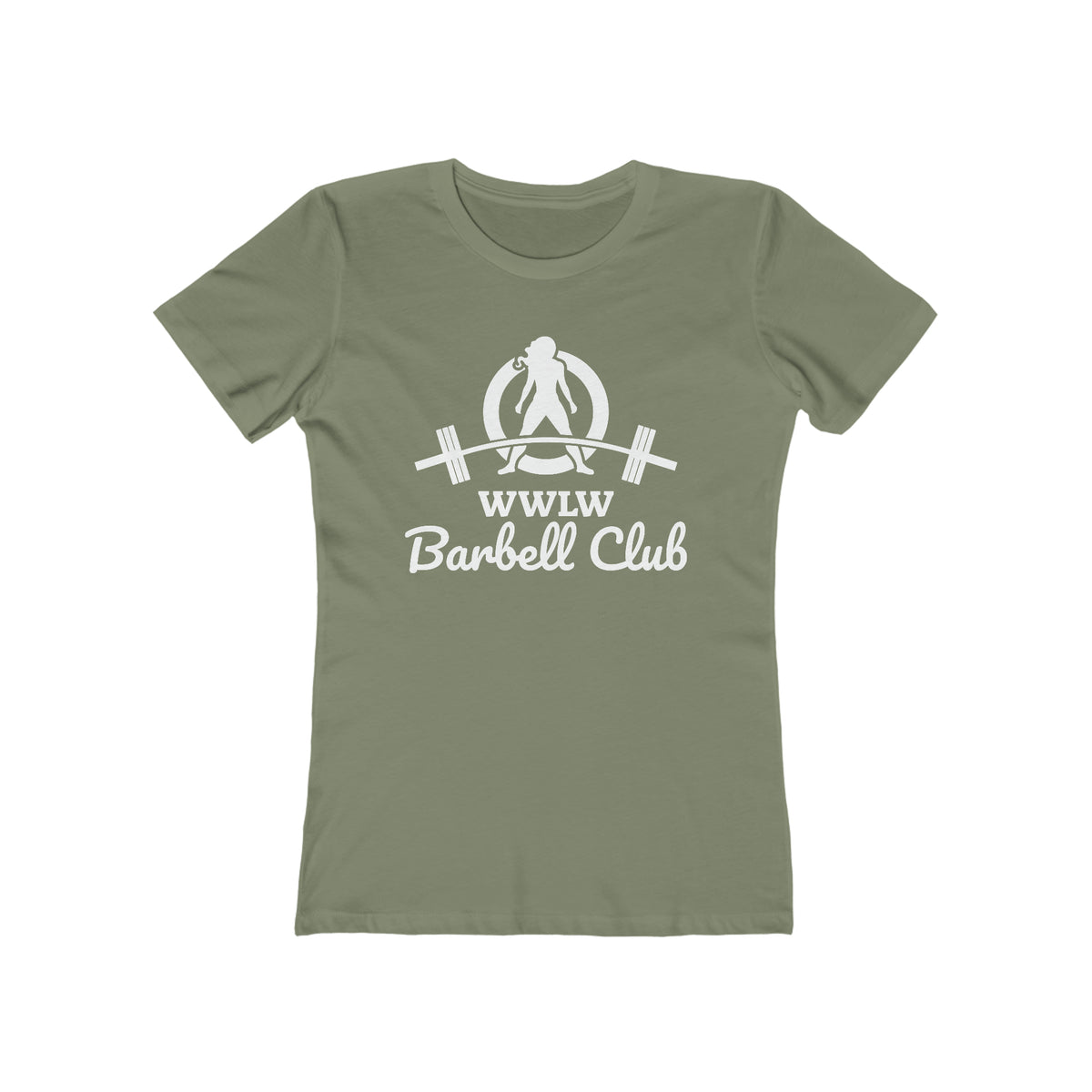 Barbell Club - Women's The Boyfriend Tee - White Logo
