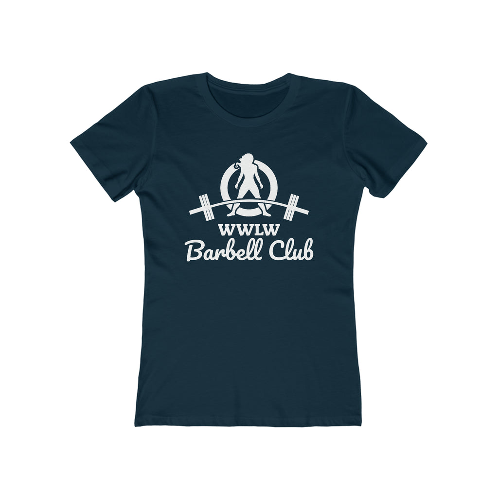 Barbell Club - Women's The Boyfriend Tee - White Logo