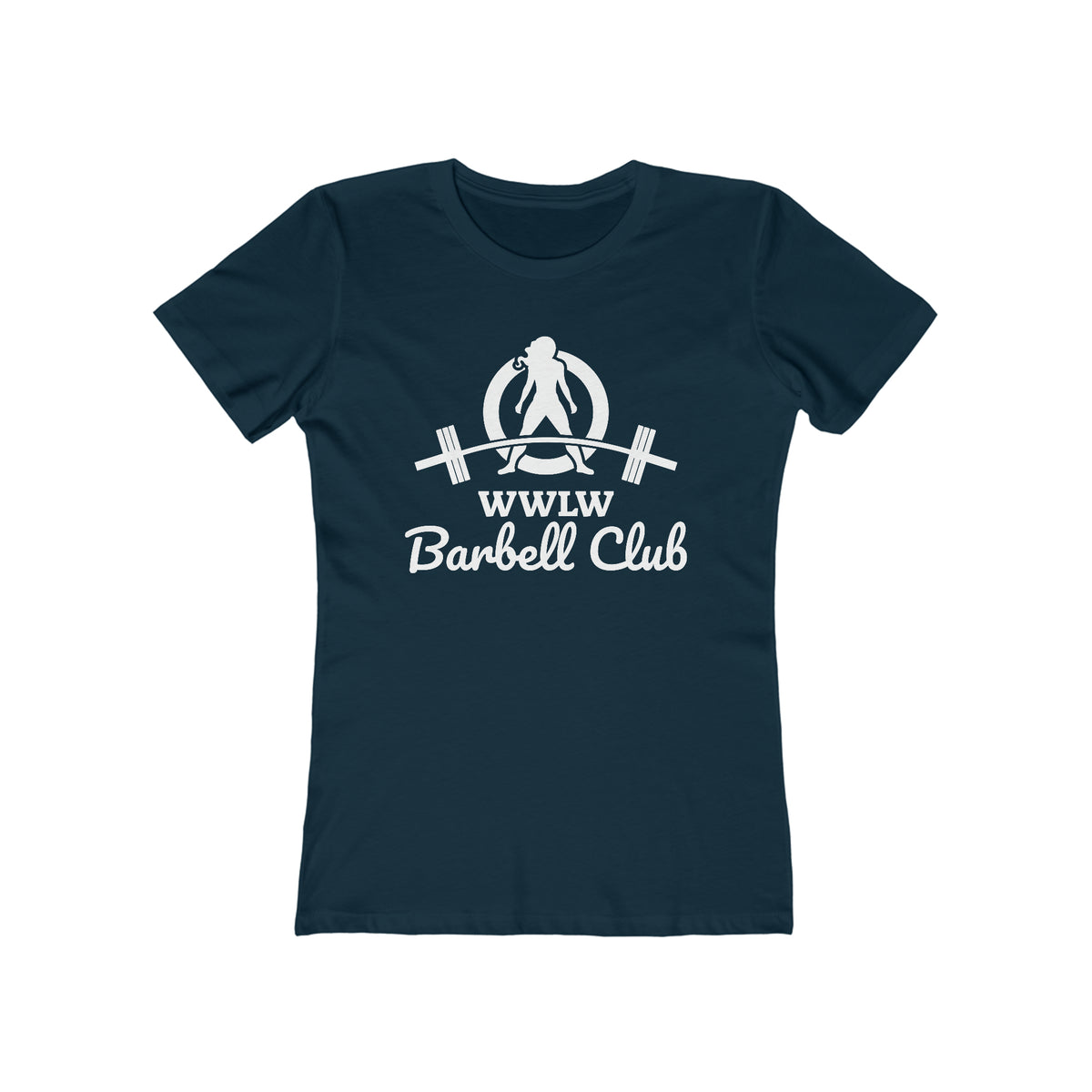 Barbell Club - Women's The Boyfriend Tee - White Logo