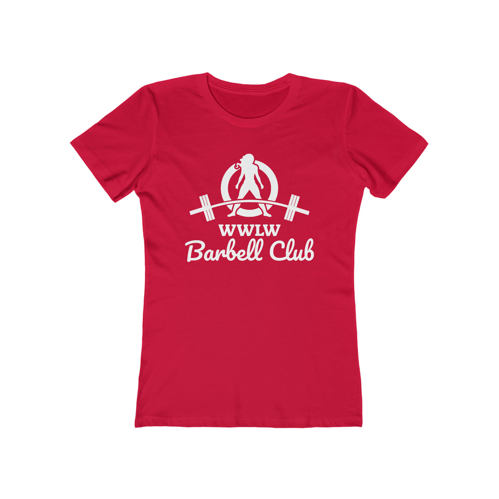 Barbell Club - Women's The Boyfriend Tee - White Logo