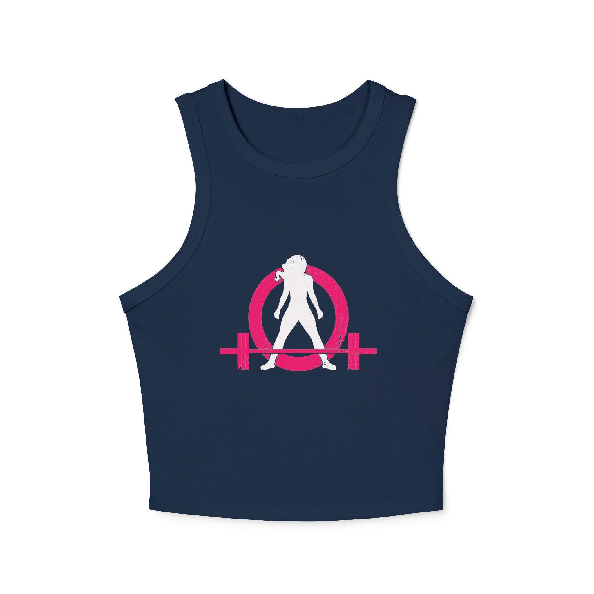 Women's Micro Rib Racer Tank Top - Classic Logo