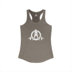 I Could Squat You - Women's Ideal Racerback Tank - White Logo Front & Back
