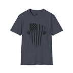 USA Barbell  - Unisex Softstyle T-Shirt - Black Logo - Plain Back