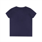 Ladies' V-Neck T-Shirt - Color Distressed Logo