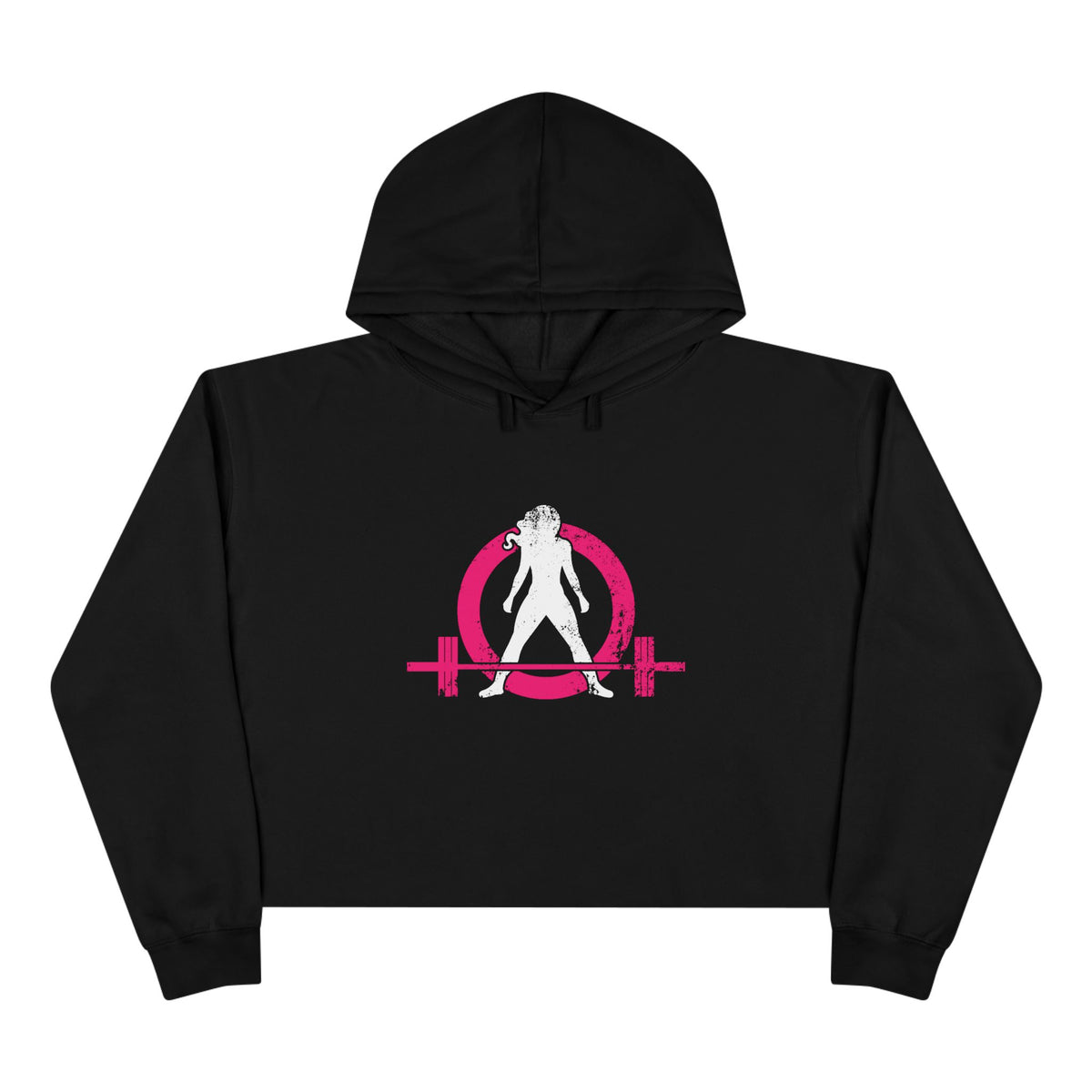 Empowered Crop Hoodie – For Strong Women Who Lift - Classic Logo
