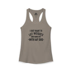Lift Weights & Hang Out With My Dog  - Dark Logo - Women's Ideal Racerback Tank