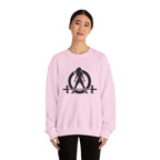 Iron Sharpens Iron - Unisex Heavy Blend™ Crewneck Sweatshirt - Front Black Logo - Front & Back Print
