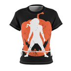 Women's Cut & Sew Tee (AOP) - Halloween Pumpkin - Full Chest