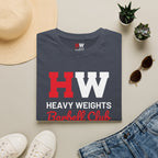 Heavy Weights Barbell Club  - Unisex Softstyle T-Shirt - Black Logo - Plain Back