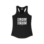 Iron Sharpens Iron – Women’s Racerback Tank | White Front, Plain Back