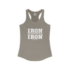 Iron Sharpens Iron – Women’s Racerback Tank | White Front, Plain Back