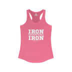 Iron Sharpens Iron – Women’s Racerback Tank | White Front, Plain Back
