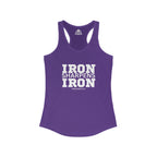 Iron Sharpens Iron – Women’s Racerback Tank | White Front, Plain Back