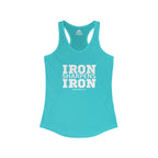 Iron Sharpens Iron – Women’s Racerback Tank | White Front, Plain Back