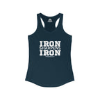 Iron Sharpens Iron – Women’s Racerback Tank | White Front, Plain Back