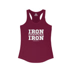 Iron Sharpens Iron – Women’s Racerback Tank | White Front, Plain Back