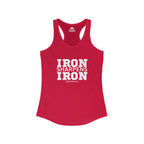 Iron Sharpens Iron – Women’s Racerback Tank | White Front, Plain Back