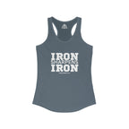 Iron Sharpens Iron – Women’s Racerback Tank | White Front, Plain Back