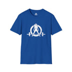 WWLW White Distressed Unisex Softstyle T-Shirt - White Distressed Logo - Plain Back