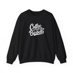 Coffee & Barbells - Unisex Heavy Blend™ Crewneck Sweatshirt - White Logo on Front