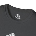 WWLW White Distressed Unisex Softstyle T-Shirt - White Distressed Logo - Plain Back