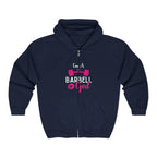 I'm a Barbell Girl - Unisex Heavy Blend™ Full Zip Hooded Sweatshirt – Front Logo