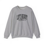 Lift Heavy Shit - Unisex Heavy Blend™ Crewneck Sweatshirt - Black Logo on Front