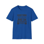 Everything Hurts & I'm Hungry - Unisex Softstyle T-Shirt - Black Print on Front & Back