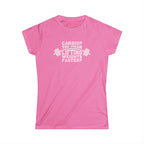 Cardio?  Lift Weights Faster - Women's Softstyle Tee - Logo on Front