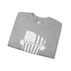 USA Barbell - Unisex Heavy Blend™ Crewneck Sweatshirt - White Logo
