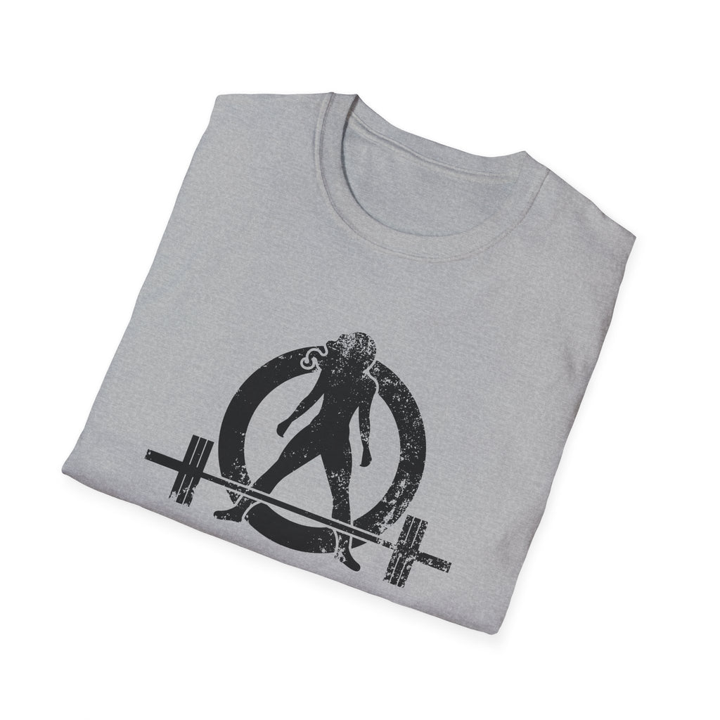 I Workout To Burn Off The Crazy - Unisex Softstyle T-Shirt - White Logo Front & Back