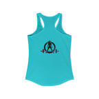 I Could Deadlift You - Women's Ideal Racerback Tank - Black Logo - Front & Back