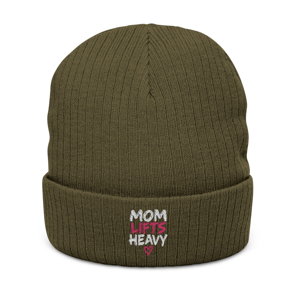 Mom Lifts Heavy – Embroidered Beanie