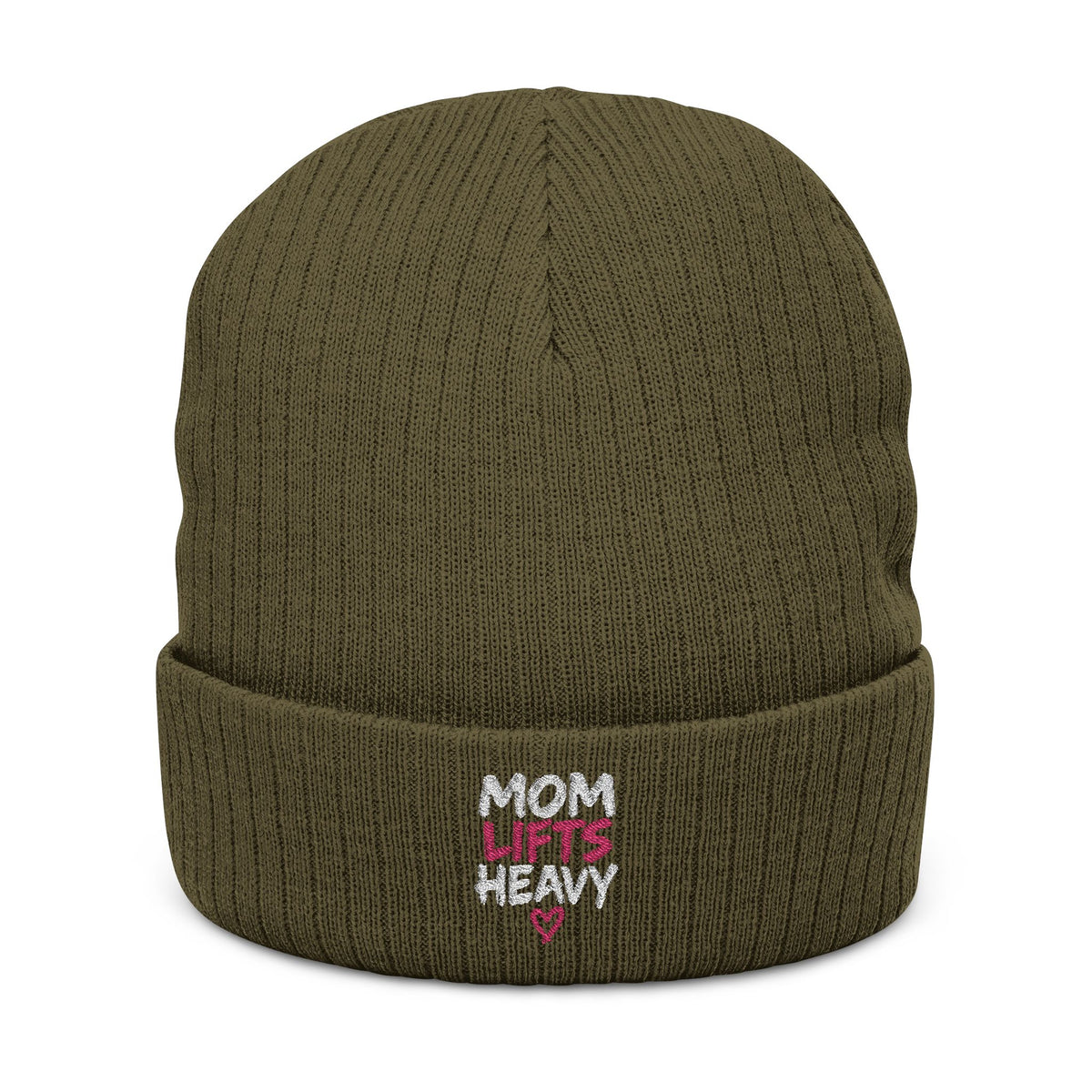 Mom Lifts Heavy – Embroidered Beanie