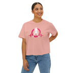 Women's Boxy Tee - Color Distressed Inverted Logo Front