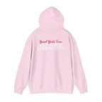 Good Girls Tone Bad Girls Deadlift - Distressed White Dark Logo - Unisex Heavy Blend Hooded Sweatshirt