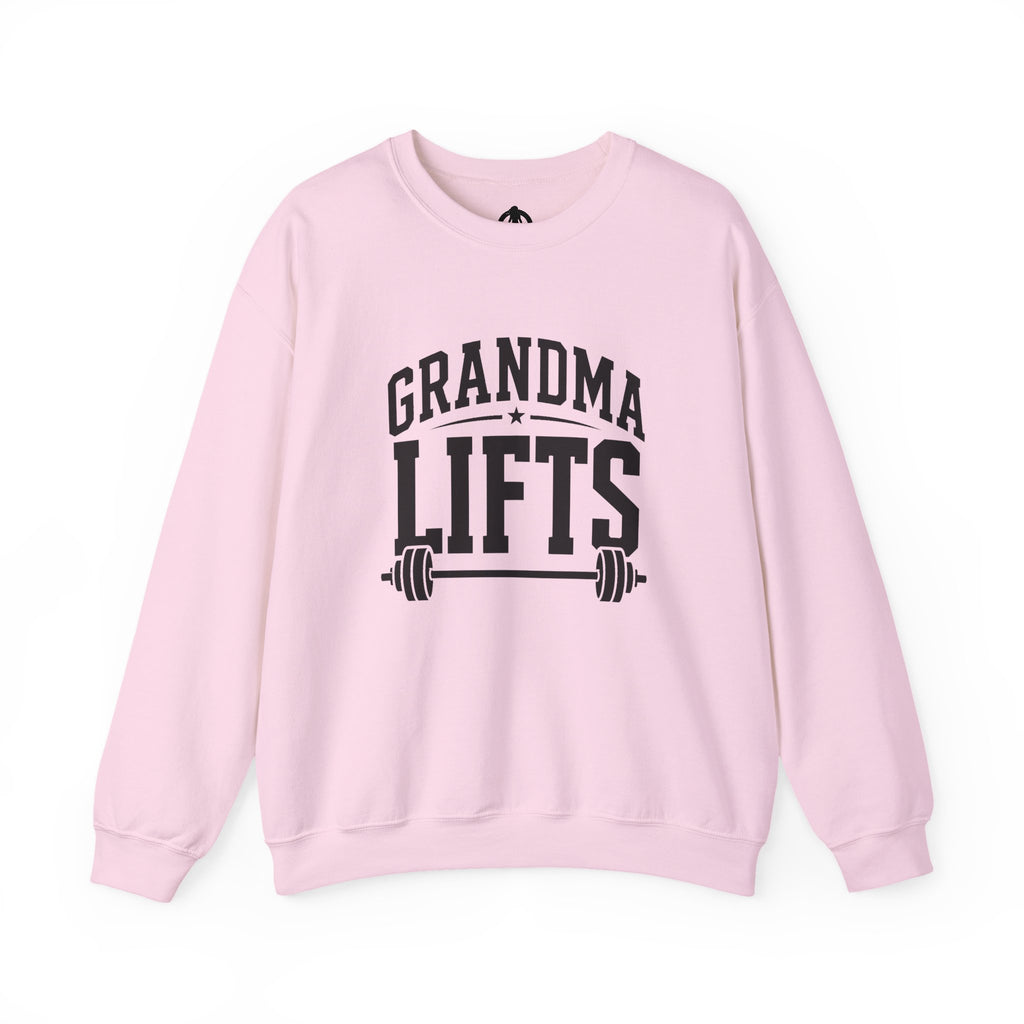 Grandma Lifts - Crewneck Sweatshirt — Front Black Logo