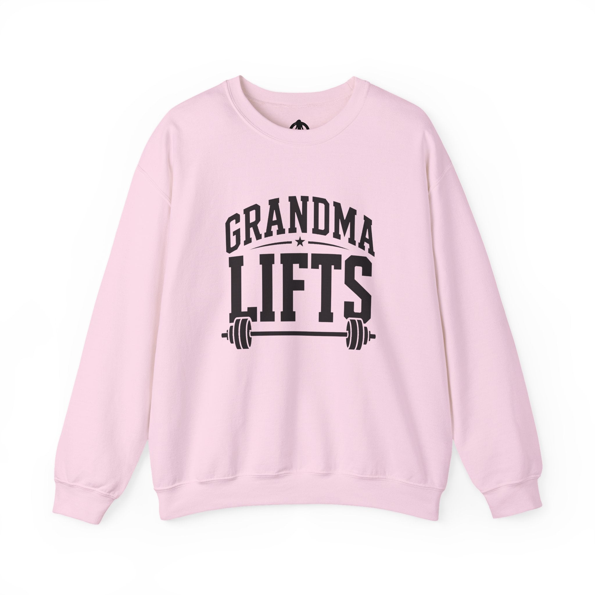 Grandma Lifts - Crewneck Sweatshirt — Front & Back Black Logo