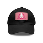 Distressed - Dad Hat with Leather Patch (Rectangle) - Color Font
