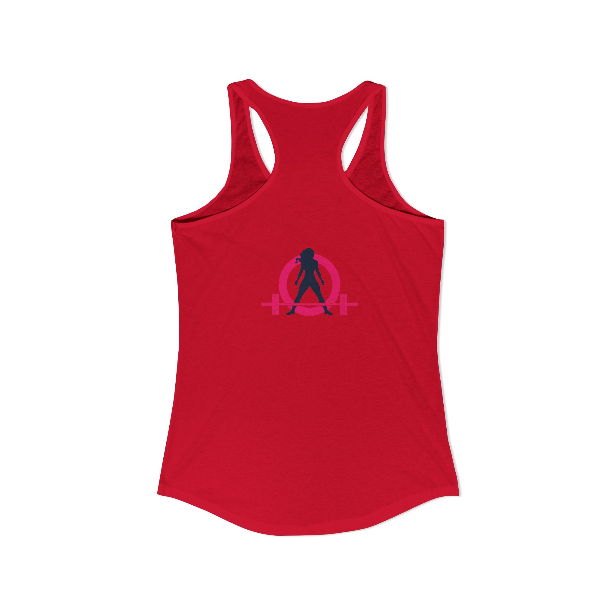 Strong Not Skinny - Color Distressed Logo - Women's Ideal Racerback Tank