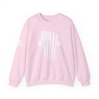 USA Barbell - Unisex Heavy Blend™ Crewneck Sweatshirt - White Logo