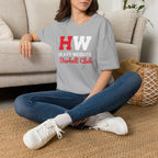 Heavy Weights Barbell Club  - Unisex Softstyle T-Shirt - Black Logo - Plain Back