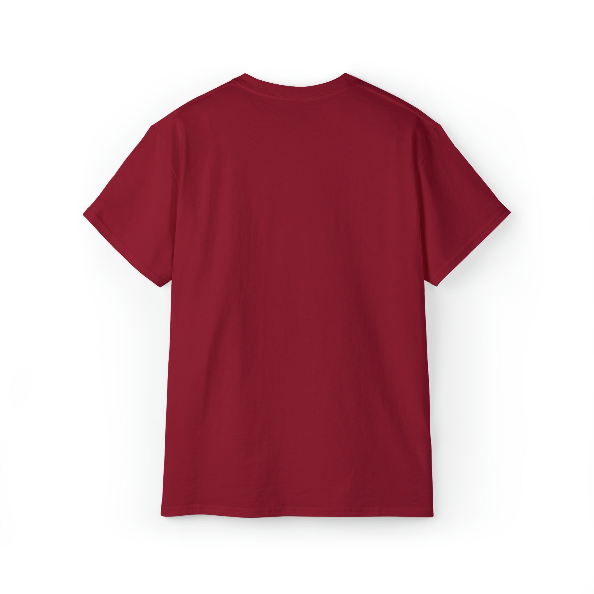 Unisex Ultra Cotton Tee - Classic White Logo - Plain Back