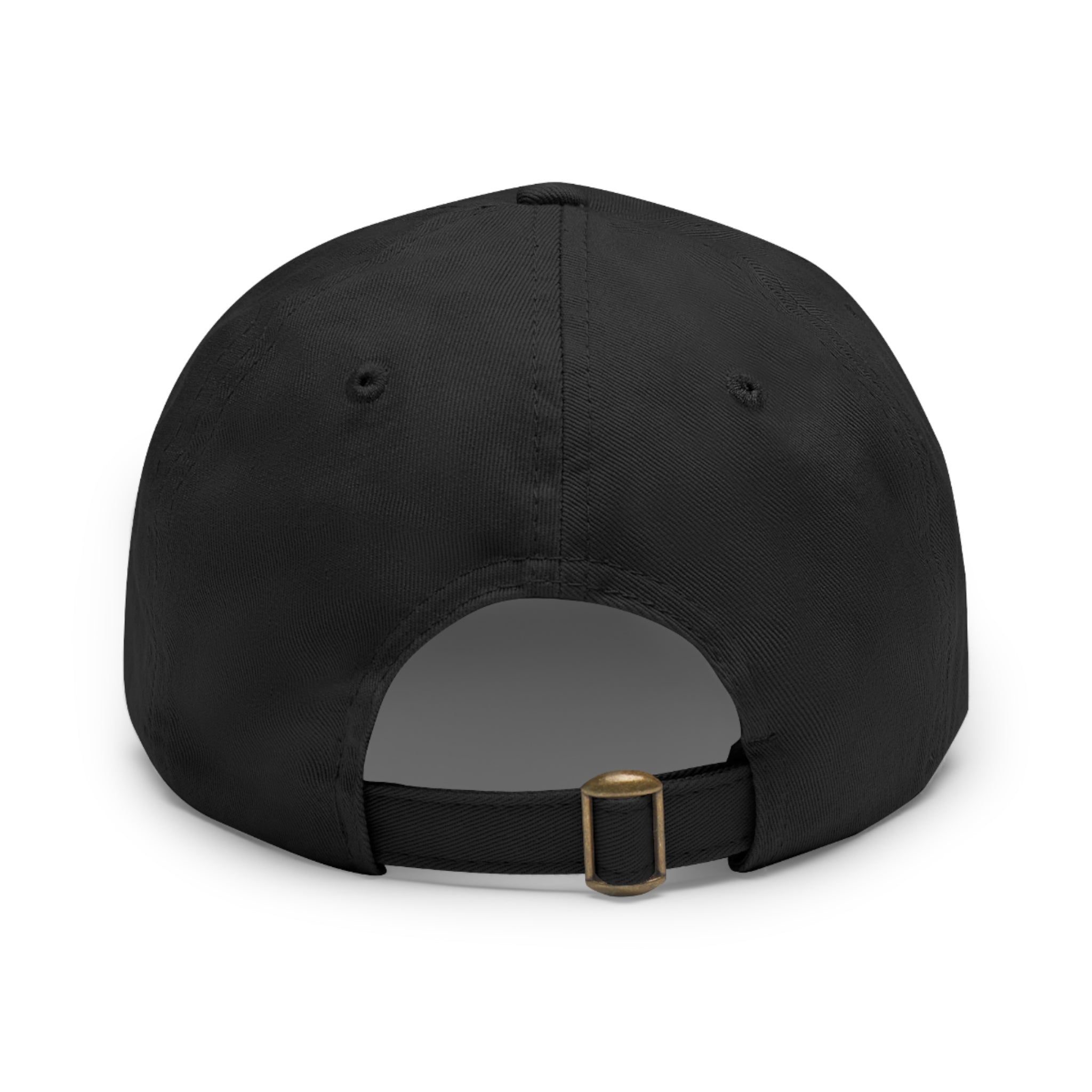 Built Different - Dad Hat with Leather Patch (Rectangle) - White Logo