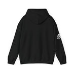 Goal Weight Strong AF - Unisex Heavy Blend Hooded Sweatshirt  - White Logo Front & Right Arm