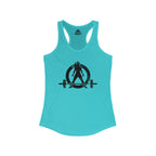 I Could Squat You - Women's Ideal Racerback Tank - Black Font Front & Back
