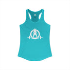 I Could Squat You - Women's Ideal Racerback Tank - White Logo Front & Back
